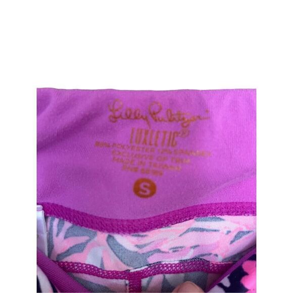 Lilly Pulitzer Womens Pink Tropical Print Luxletic Weekender Cropped Legging - Picture 8 of 10